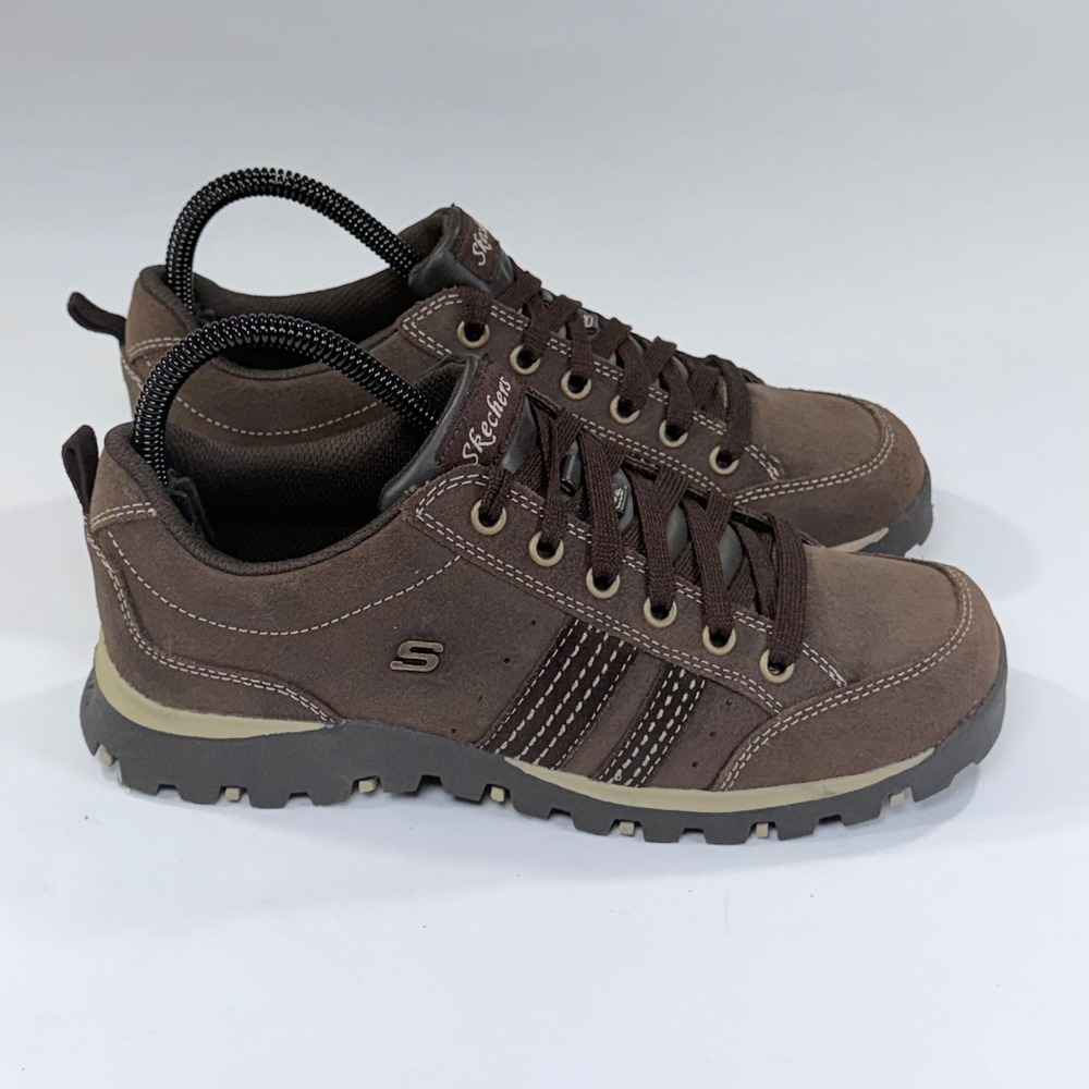 Vintage Skechers Grand Jam Shoes Womens 8 Brown Leather Suede Y2K Retro 46397